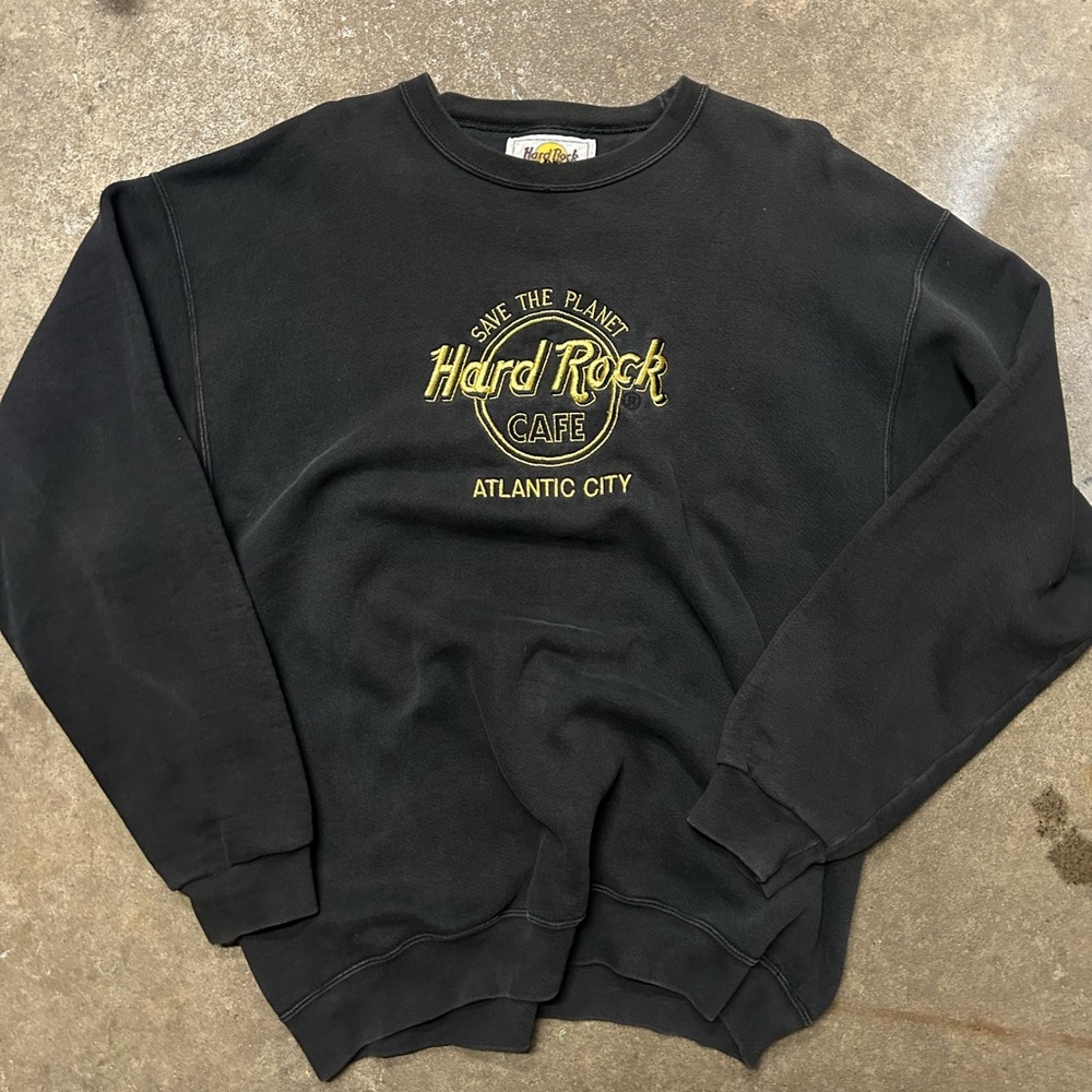 Hard Rock Cafe Faded Black Vintage 90’s Sweater